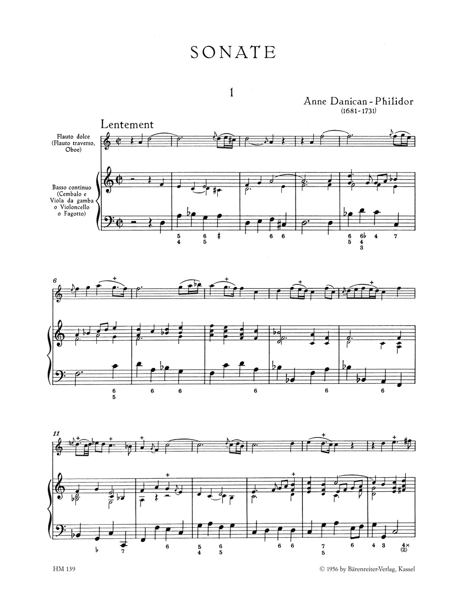 Sonata for Treble Recorder (Flute, Oboe) and Basso continuo in D minor