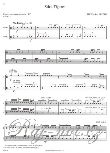 Snare Drum Duets + CD / 15 duet pro malý buben