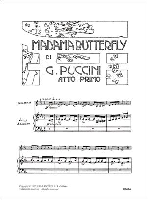 Madama Butterfly - operní árie pro zpěv a klavír