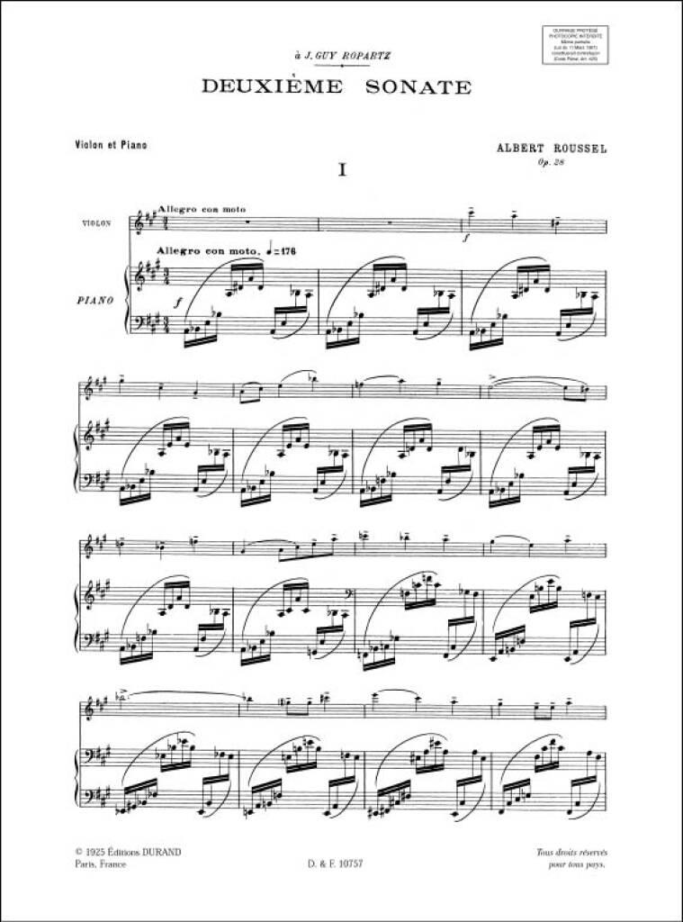 Sonate N. 2 Op. 28  - noty pro housle a klavír