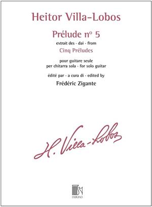 Prélude n° 5 - extrait des Cinq Préludes - édité par Frédéric Zigante