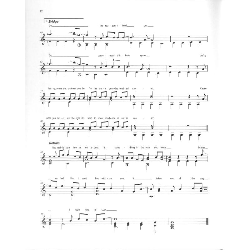 Best of Pop & Rock for Acoustic Guitar 1 - jednoduché sóla pro kytaru s TAB