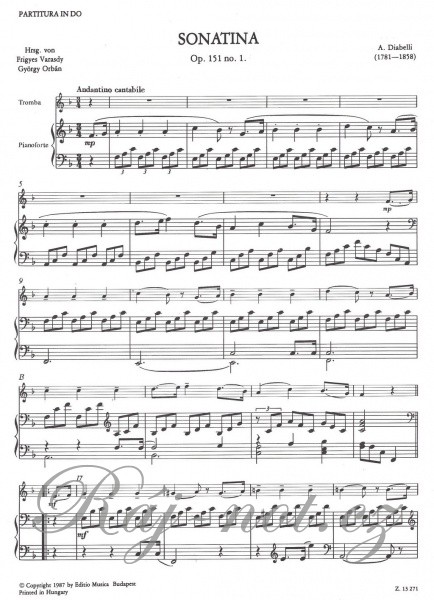 Sonatina per tromba e pianoforte op. 151, No. 1
