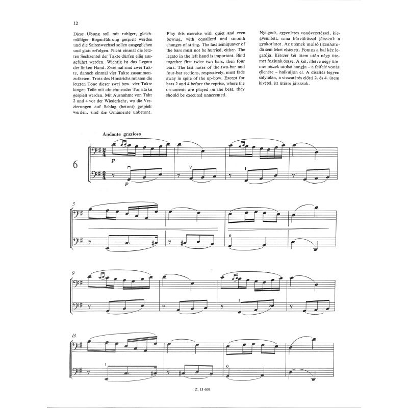 Fünfzehn leichte Etüden op. 76-1 - etudy pro violoncello