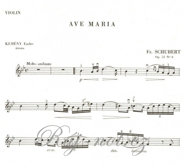 Ave Maria op. 52, No. 6 pro housle a klavír