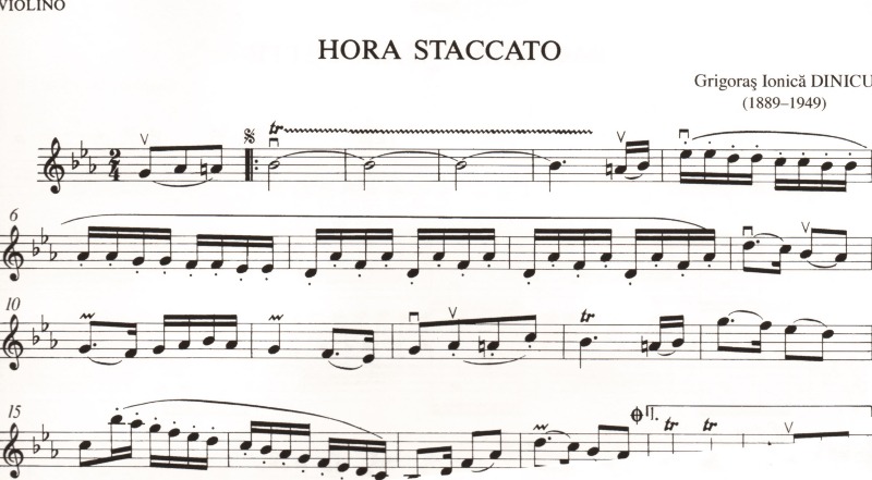 Hora staccato pro housle a klavír