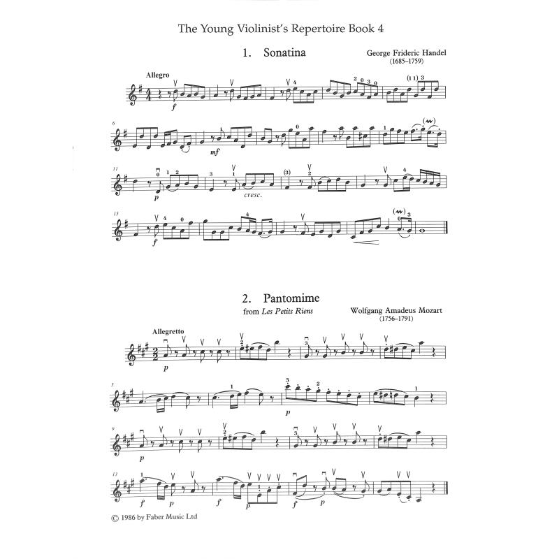The Young Violinist's Repertoire 4  - skladby pro housle a klavír