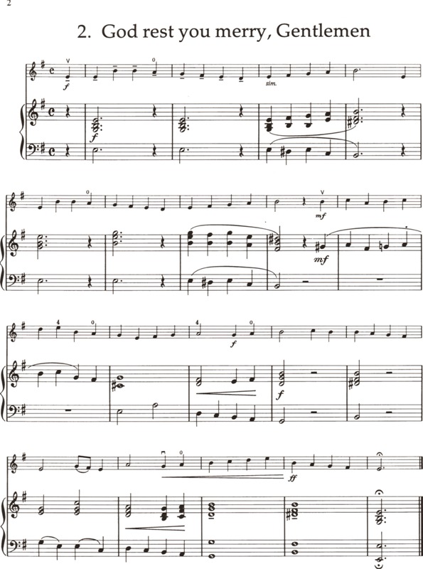 Violin Carol Time jednoduché vánoční melodie pro housle a klavír