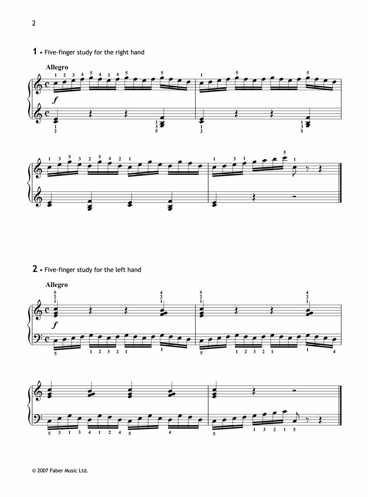 101 Exercises For Piano - cvičení pro klavír
