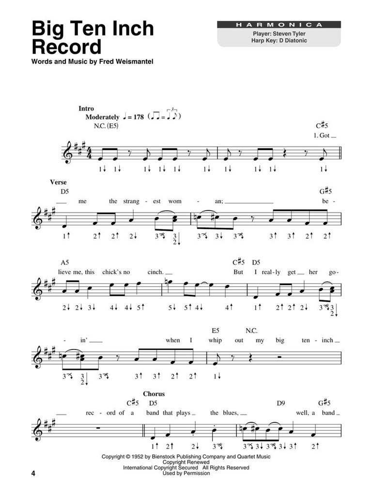 Blues/Rock - Harmonica Play-Along Volume 3 - noty pro foukací harmoniku