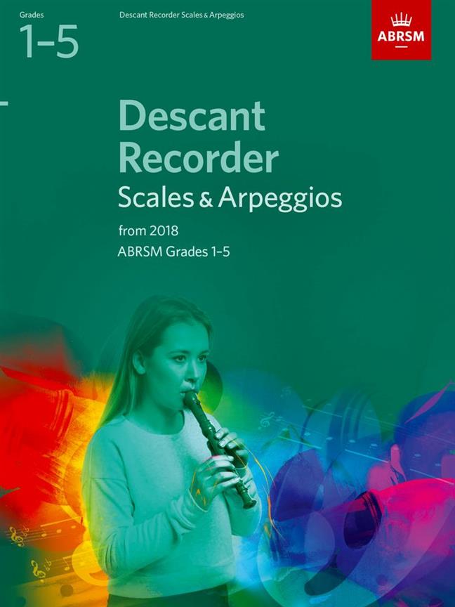 Descant Recorder Scales and Arpeggios - Grades 1-5 From 2018 - na zobcovou flétnu