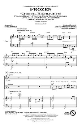 Arr. Mark Brymer: Frozen Ledové království (Choral Highlights) SAB