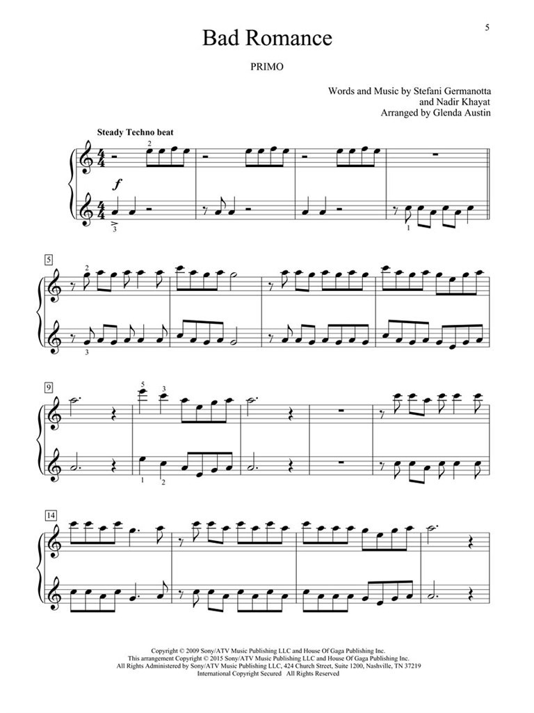 Easy Pop Duets - Later Elementary to Early Intermediate Level - noty pro klavíristy