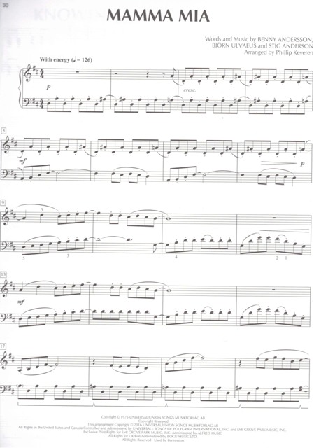 ABBA for Classical Piano - noty pro klavír - The Phillip Keveren Series