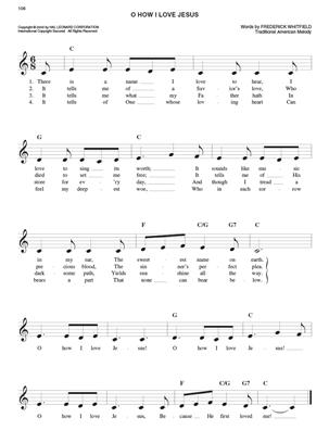 The Easy Hymn Fake Book - Over 15 Songs - C Instruments
