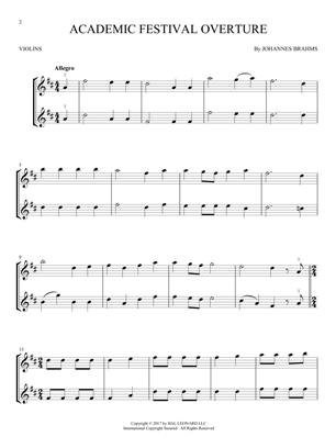 Classical Themes for Two pro housle - Easy Instrumental Duets