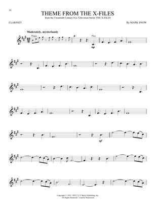 Noty k filmovým písním pro klarinet Movie and TV Music - Clarinet