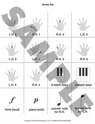My First Piano Adventure - Flashcard Sheets - For the Young Beginner