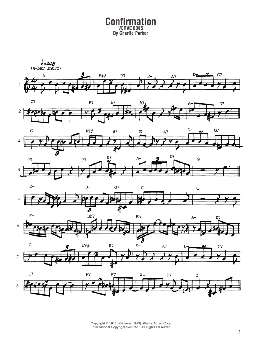 Charlie Parker Omnibook - Volume 1 - B-Flat Instruments Edition with Online Audio