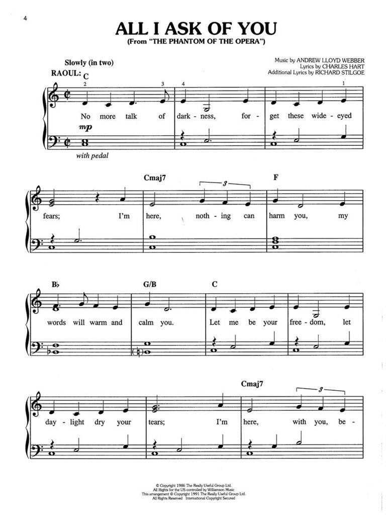 The Best of Andrew Lloyd Webber - 11 neznámějších melodií pro začátečníky hry na klavír
