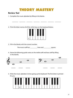 Essential Elements Piano Theory - Level 1