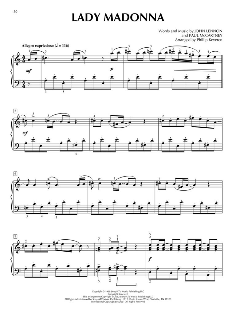 The Beatles For Classical Piano - The Phillip Keveren Series