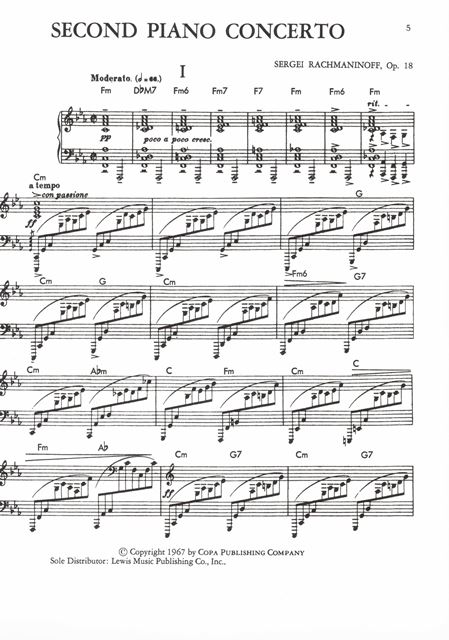 Rachmaninoff - Second Piano Concerto Opus 18 - Piano Solo Arrangement - sólo klavír
