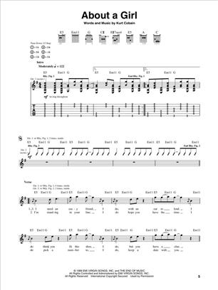 Nirvana - Unplugged in New York - TAB noty s tabulaturou a akordy pro kytaru