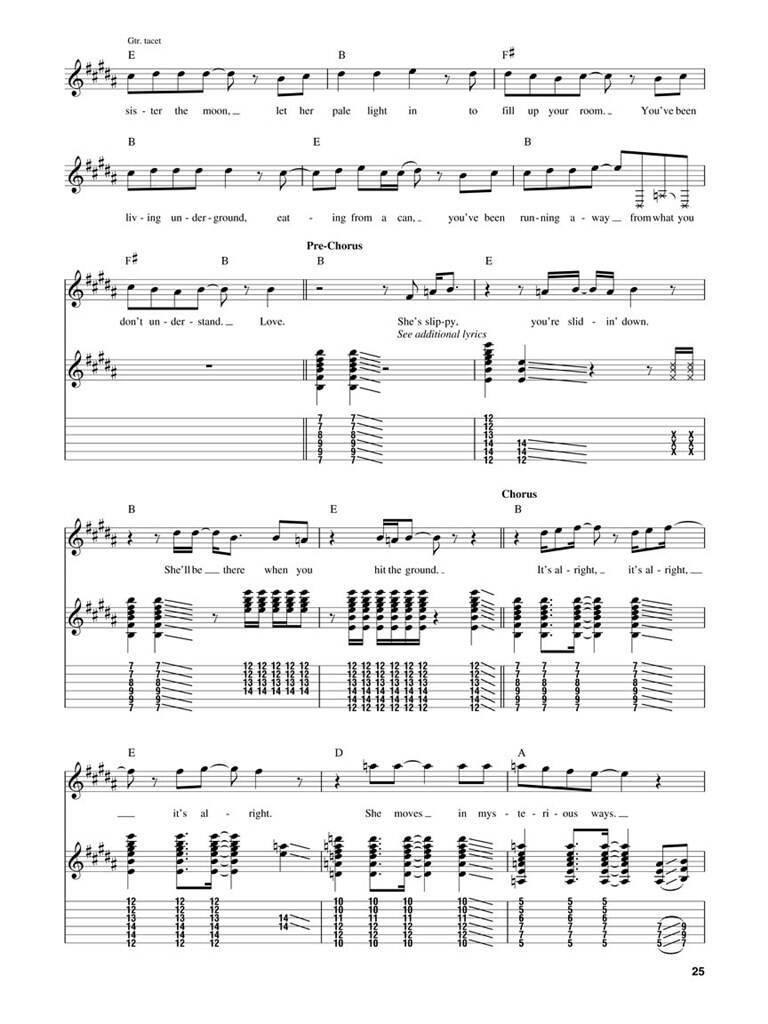 Guitar Play Along 121 - 8 písní skupiny U2 pro kytara a tabulatura