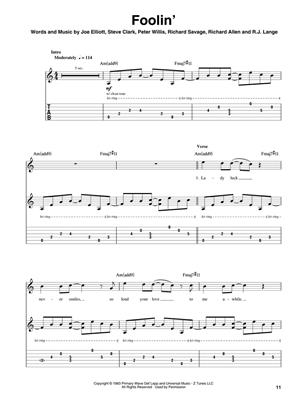 Def Leppard - Guitar Play-Along Volume 145