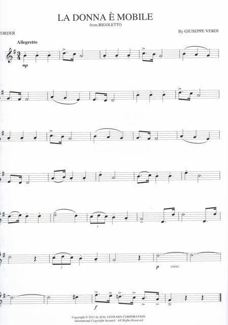 Classical Favorites - Recorder Songbook - noty pro zobcovou flétnu