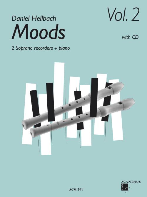 Moods 2 + CD od Hellbach Daniel skladby pro dvě zobcové flétny a klavír