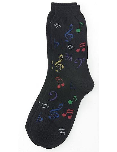 Dámské ponožky - Multi Notes - Black - ponožky pro hudebníky