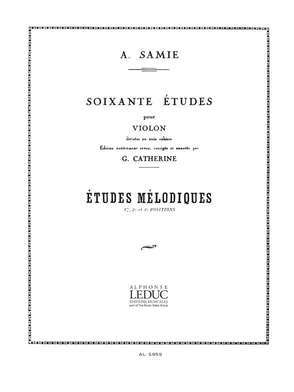 60 Studies for Violin - Melodic Studies, Revised by Georges Catherine - pro housle