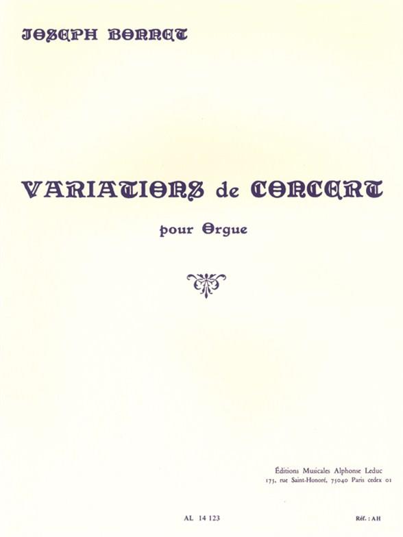 Variations De Concert - noty na varhany