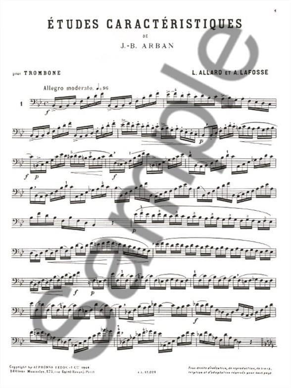 Etudes caractéristiques - učebnice pro trombon