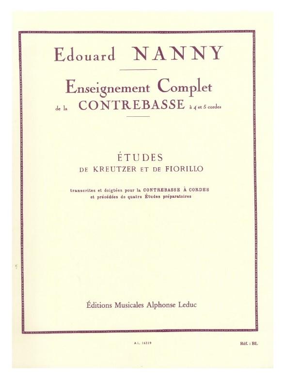 Edouard Nanny: Etudes de Kreutzer et de Fiorillo - noty pro kontrabas