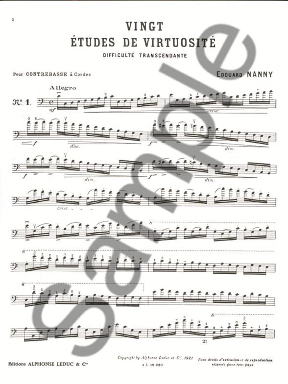 20 Etudes De Virtuosite - pro kontrabas