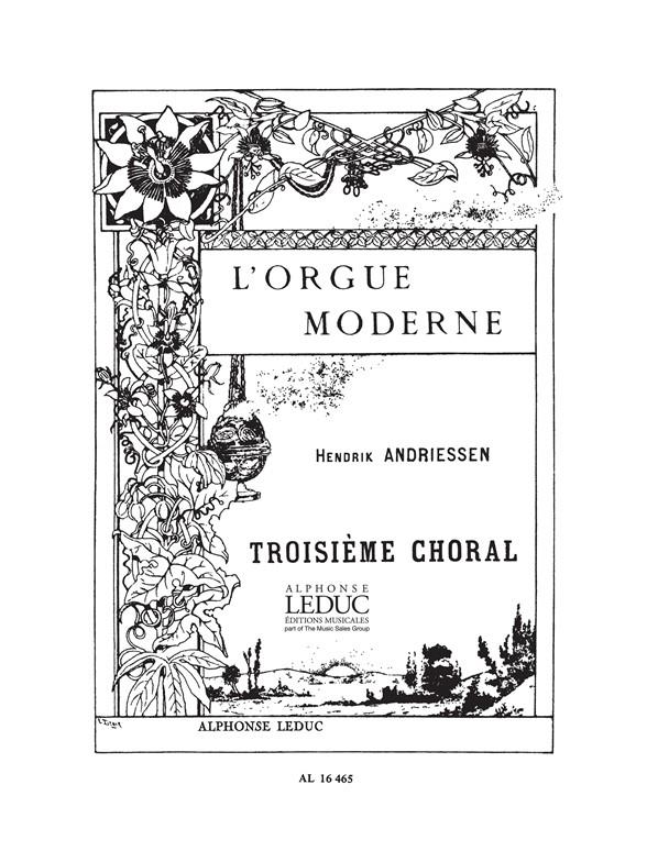 Hendrik Andriessen: Troisieme Choral - noty na varhany