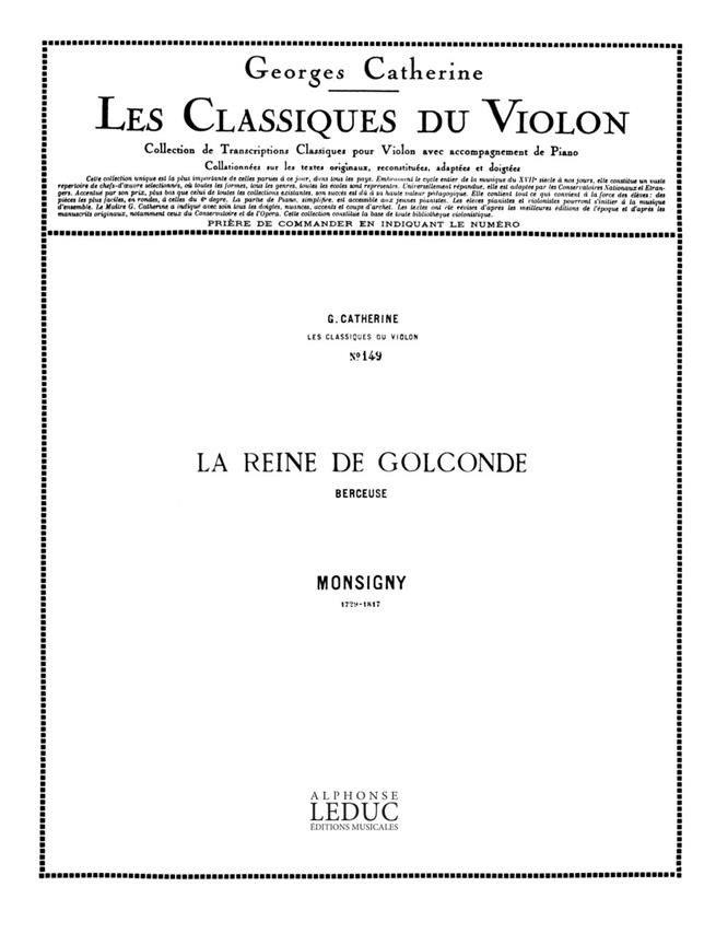 La Reine De Golconde - noty pro housle a klavír