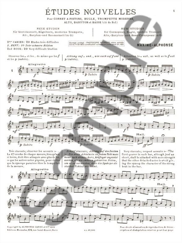 Etudes Nouvelles - etudy pro trumpeta