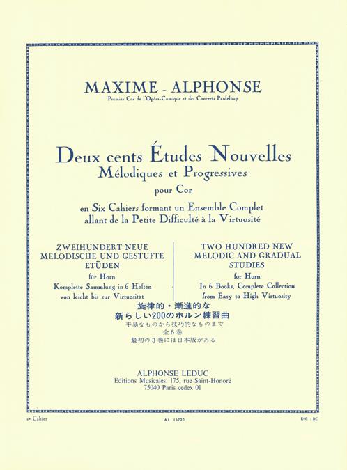 200 Études Nouvelles Mélodiques et Progressives - Volume 2 : 40 études faciles - etudy pro lesní roh
