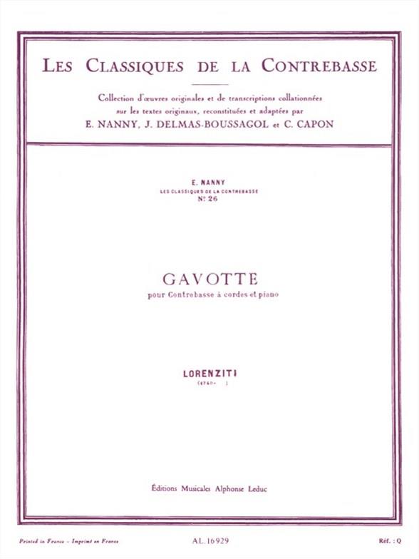 Gavotte - noty pro kontrabas