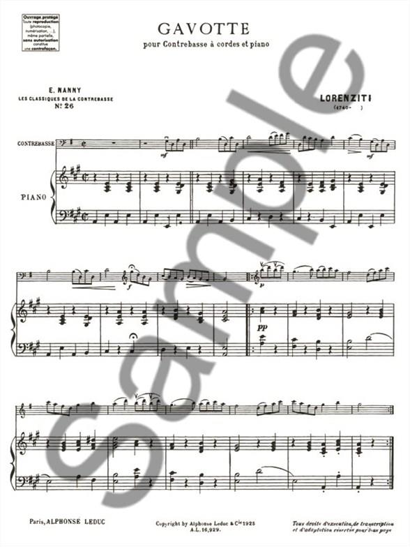 Gavotte - noty pro kontrabas