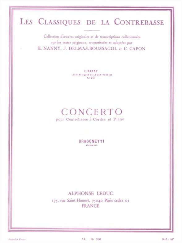 Dragonetti: Concerto - noty pro kontrabas