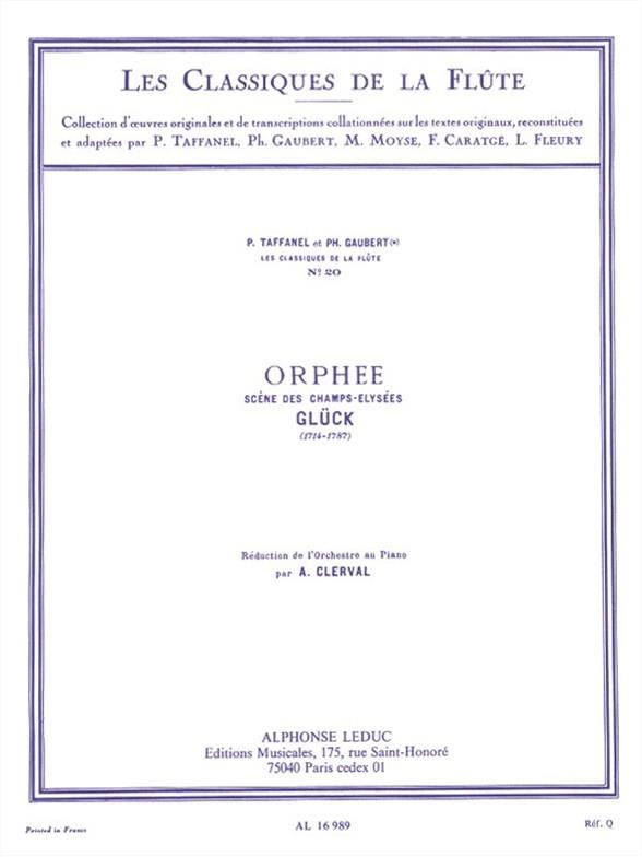 Gluck: Orphée - Scène des champs-élysées - Les classiques de la flûte n°20 (transcr. Taffernel, Gaubert, Clerval) - pro příčnou flétnu a klavír