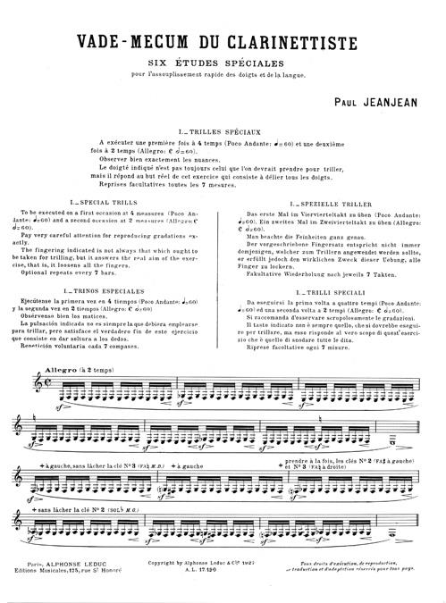 Vademecum Du Clarinettiste - noty pro klarinet