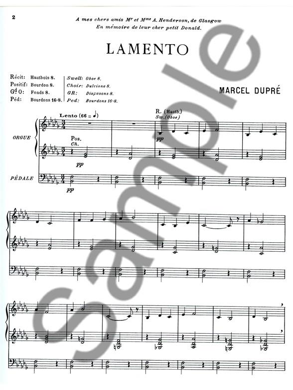 Lamento - noty na varhany