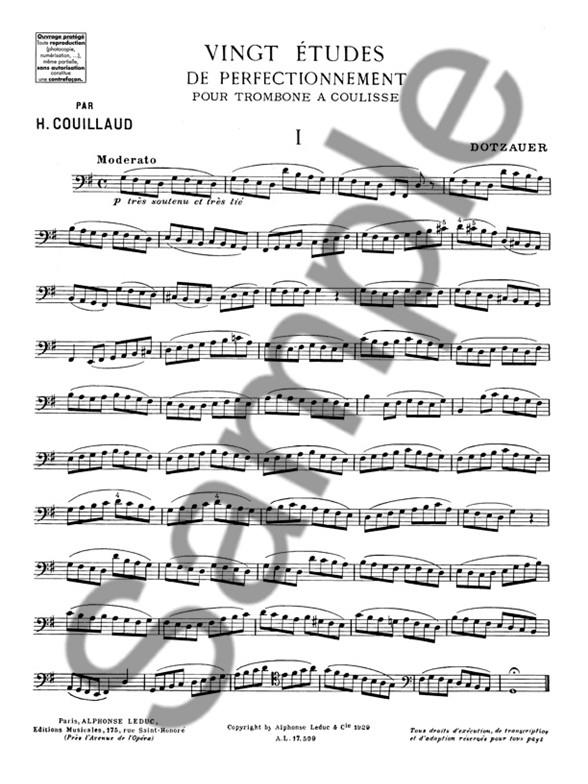 Etudes(20) De Perfectionnement - učebnice pro trombon