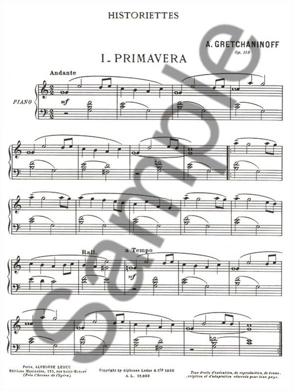 Historiettes pour Piano Op. 118 - Short Stories for Piano - noty pro klavír